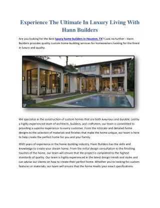 Hann Builders (5 jan 2024)