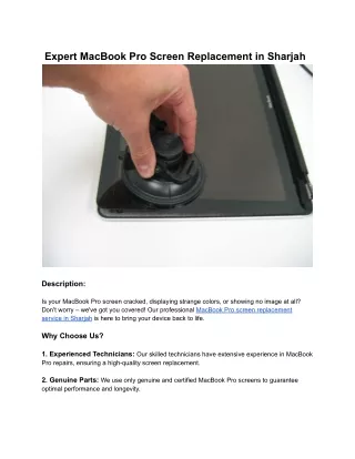 MacBook Pro Screen Replacement in Sharjah