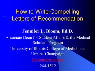 How to Write Compelling Letters of Recommendation