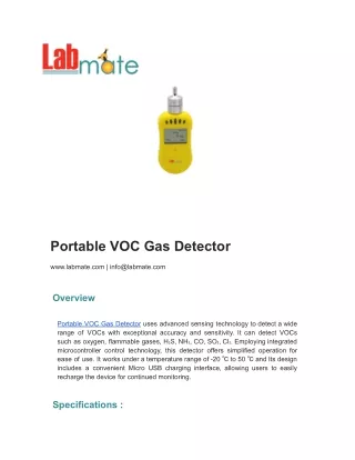 Portable VOC Gas Detector