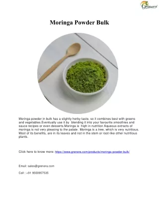 Moringa Powder Bulk