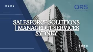 Salesforce Solutions | Managed IT Services Sydney | QR Solutions