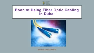 Boon of Using Fiber Optic Cabling in Dubai