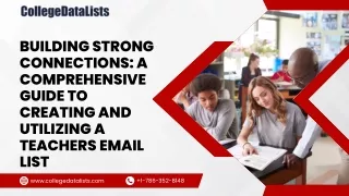 Building Strong Connections A Comprehensive Guide to Creating and Utilizing a Teachers Email List