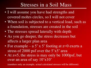 Stresses in a Soil Mass