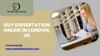 Buy Dissertation Online In London, UK