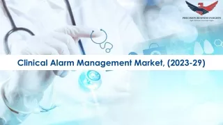 Clinical Alarm Management Market Future Prospects and Forecast To 2030