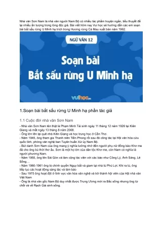 PDF - Soạn bài bắt sấu rừng U Minh hạ - Ngữ Văn 12