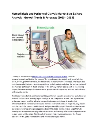 Hemodialysis and Peritoneal Dialysis Market Size