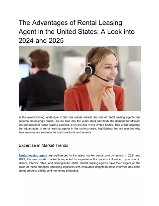 The Advantages of Rental Leasing Agent in the United States_ A Look into 2024 and 2025