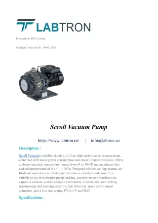 Scroll Vacuum Pump