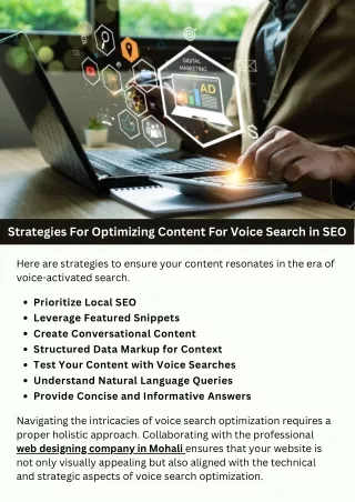 Strategies for Optimizing Content for Voice Search in SEO