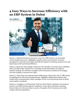 4 Easy Ways to Increase Efficiency with an ERP System in Dubai