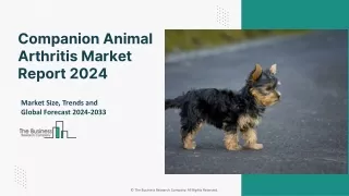 Companion Animal Arthritis Market 2024: Key Players, Trends, Growth And Demand