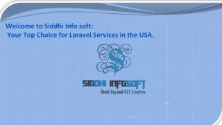 Laravel development company based in the USA- Siddhi Infosoft
