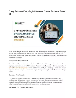 5 Key Reasons Every Digital Marketer Should Embrace Power BI