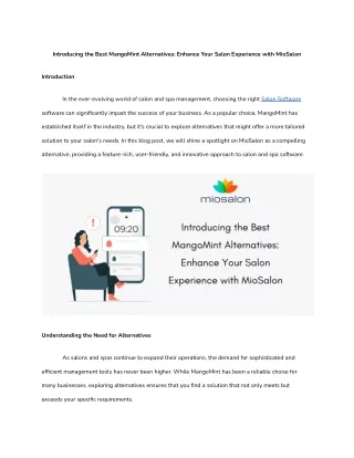 Introducing the Best MangoMint Alternatives_ Enhance Your Salon Experience with MioSalon