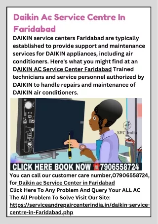 Daikin ac Service Center In faridabad