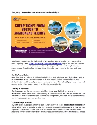 Navigating cheap ticket from boston to ahmedabad flights