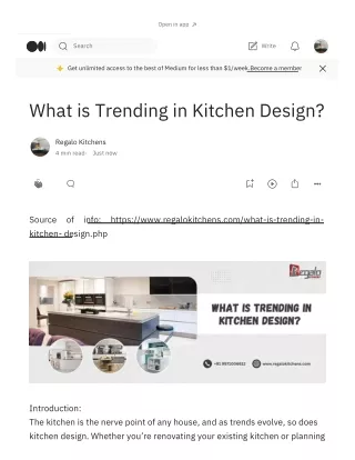 What is Trending in Kitchen Design?