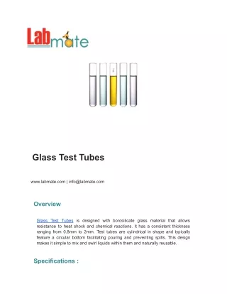 Glass Test Tubes