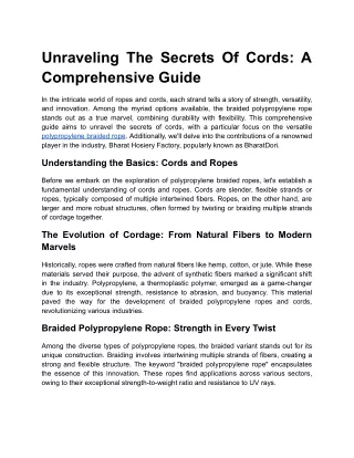 Unraveling The Secrets Of Cords: A Comprehensive Guide