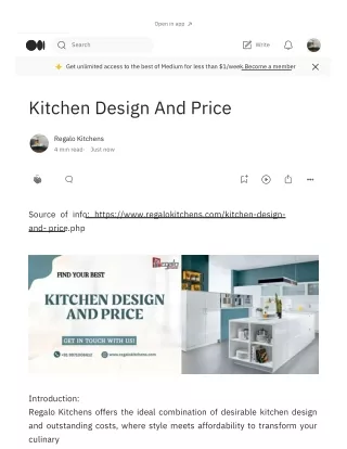 Kitchen Design And Price