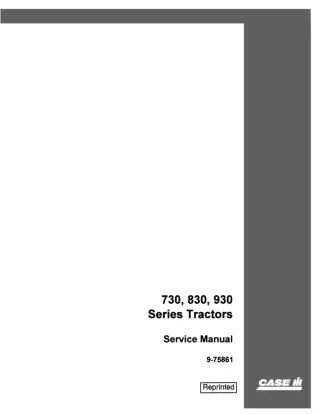 CASE IH 830 Series Tractor Service Repair Manual