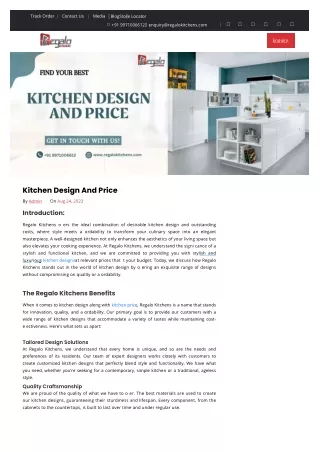 Kitchen Design And Price