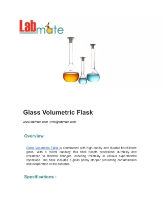 Glass Volumetric Flask