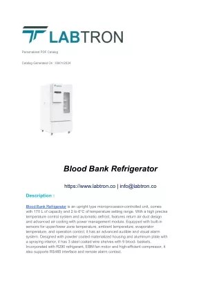 Blood Bank Refrigerator