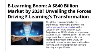 ELearning Boom A 840 Billion Market by 2030