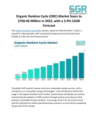 Organic Rankine Cycle (ORC) market