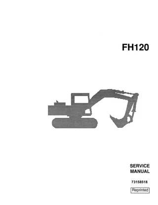 FiatAllis FH120 Hydraulic Excavator Service Repair Manual