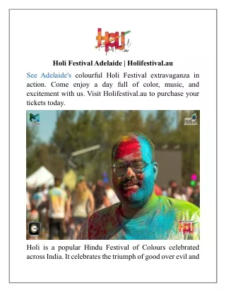 Holi Festival Adelaide | Holifestival.au