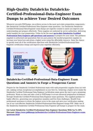 Trusted Databricks-Certified-Professional-Data-Engineer Exam Dumps To Receive Databricks Certified Professional Data Eng