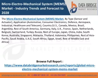 Micro-Electro-Mechanical System (MEMS) Market