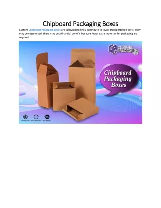 Chipboard Packaging Boxes