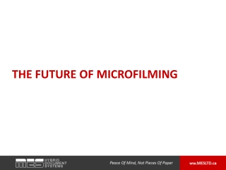 The Future of Microfilming