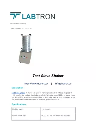 Test Sieve Shaker