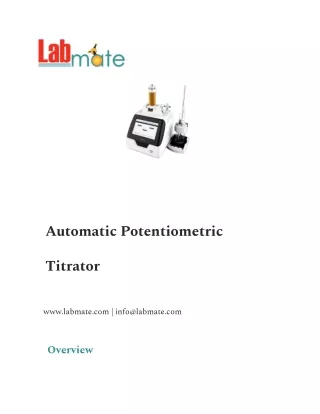 Automatic Potentiometric Titrator