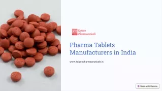 Best Pharma Tablets Manufacturers in India