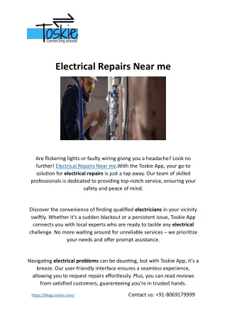 Electrical Repairs Near me