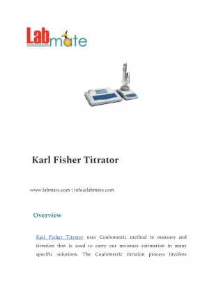 Karl Fisher Titrator