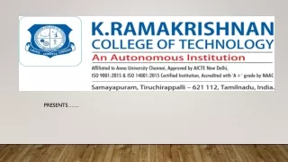 K.Ramakrishnan College of Technology (KRCT) the Best College of Technology