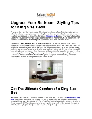 Upgrade Your Bedroom Styling Tips for King Size Beds