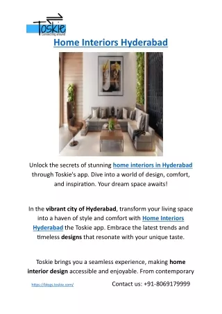 Home Interiors Hyderabad