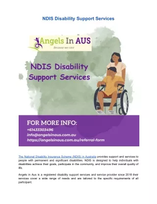 NDIS Disability Support Services