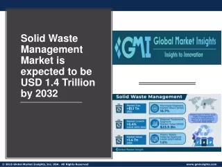 Solid Waste Management Market Growth Outlook with Industry Review & Forecasts