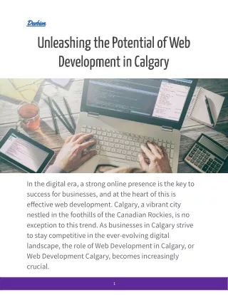 Unleashing the Potential of Web Development in Calgary